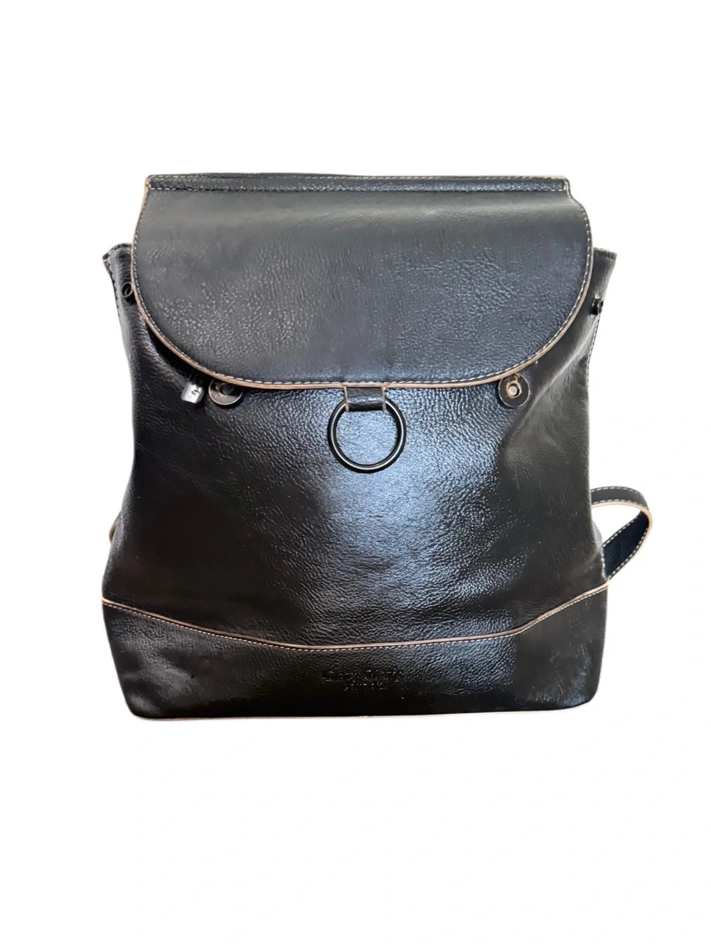DARCY MARKS London Black Leather Backpack